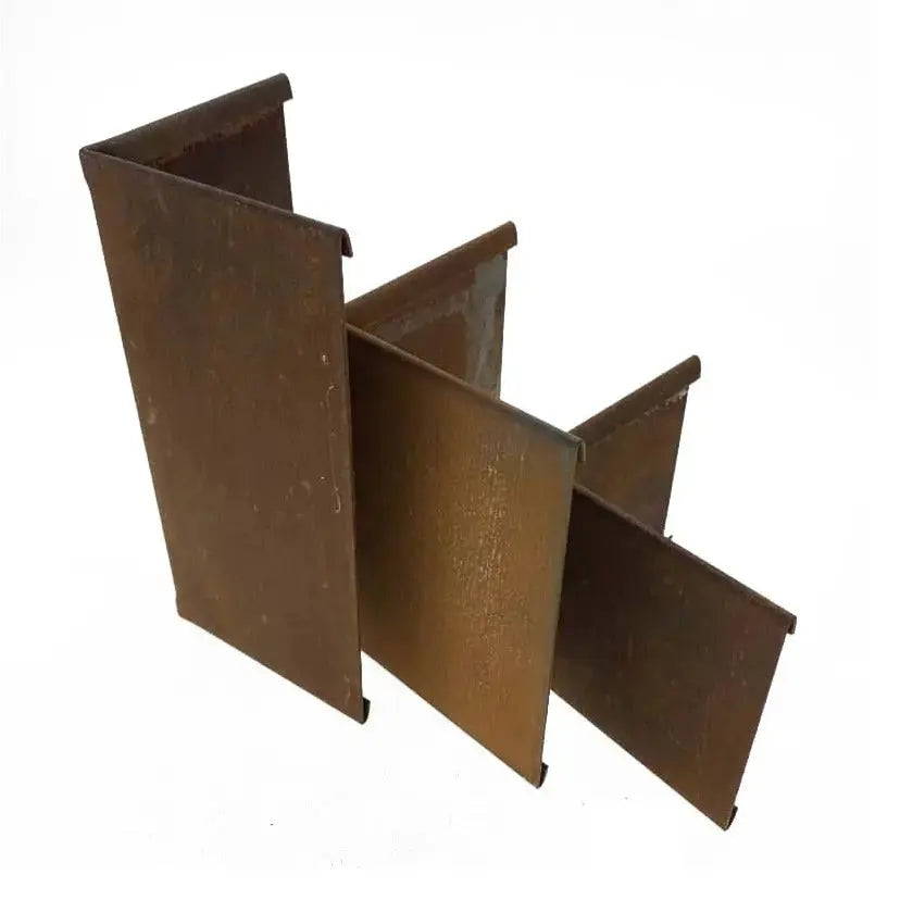 Unión 90º borduras de Acero Corten Vetonek