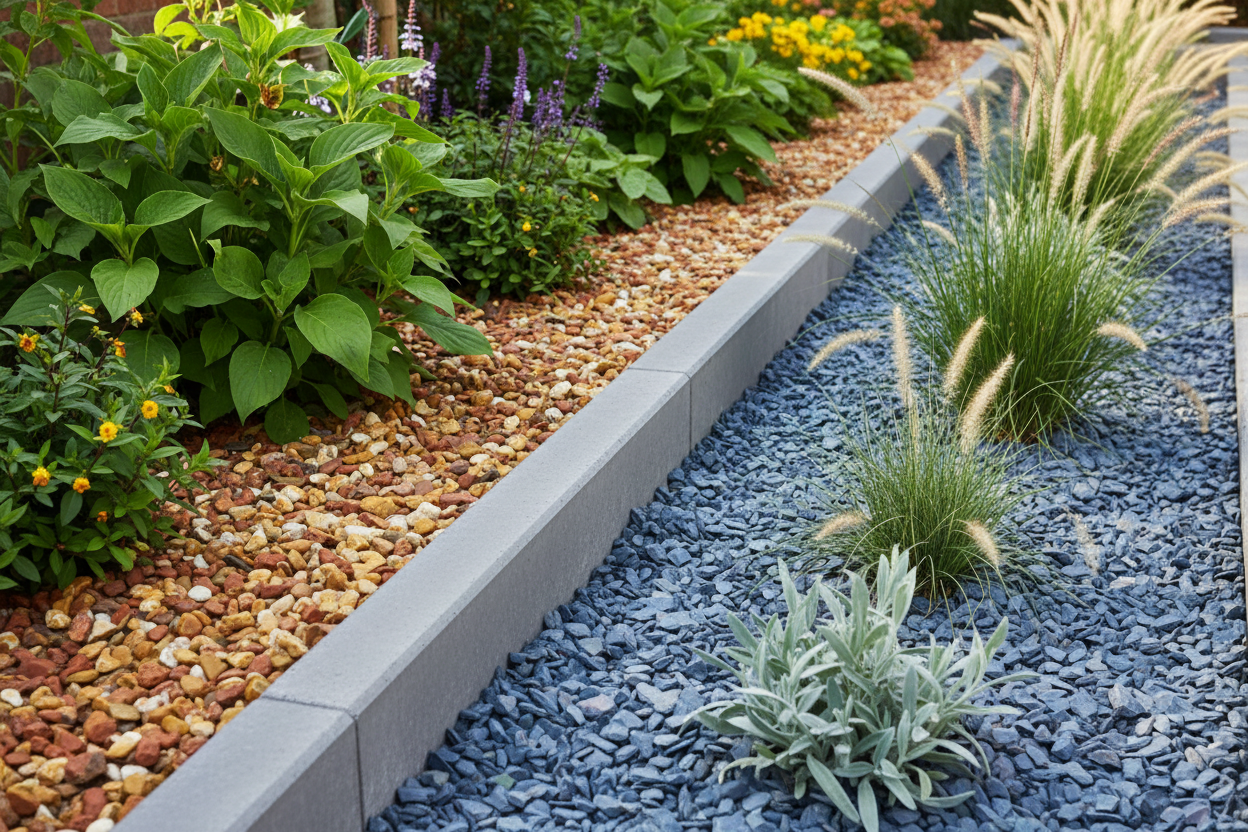 Bordillo hormigón gris 100x20x10 cm para jardín - Vetonek