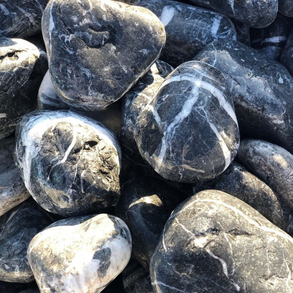  Cantos rodados de piedra natural, 1-1.5 pies, paquete de 10  unidades
