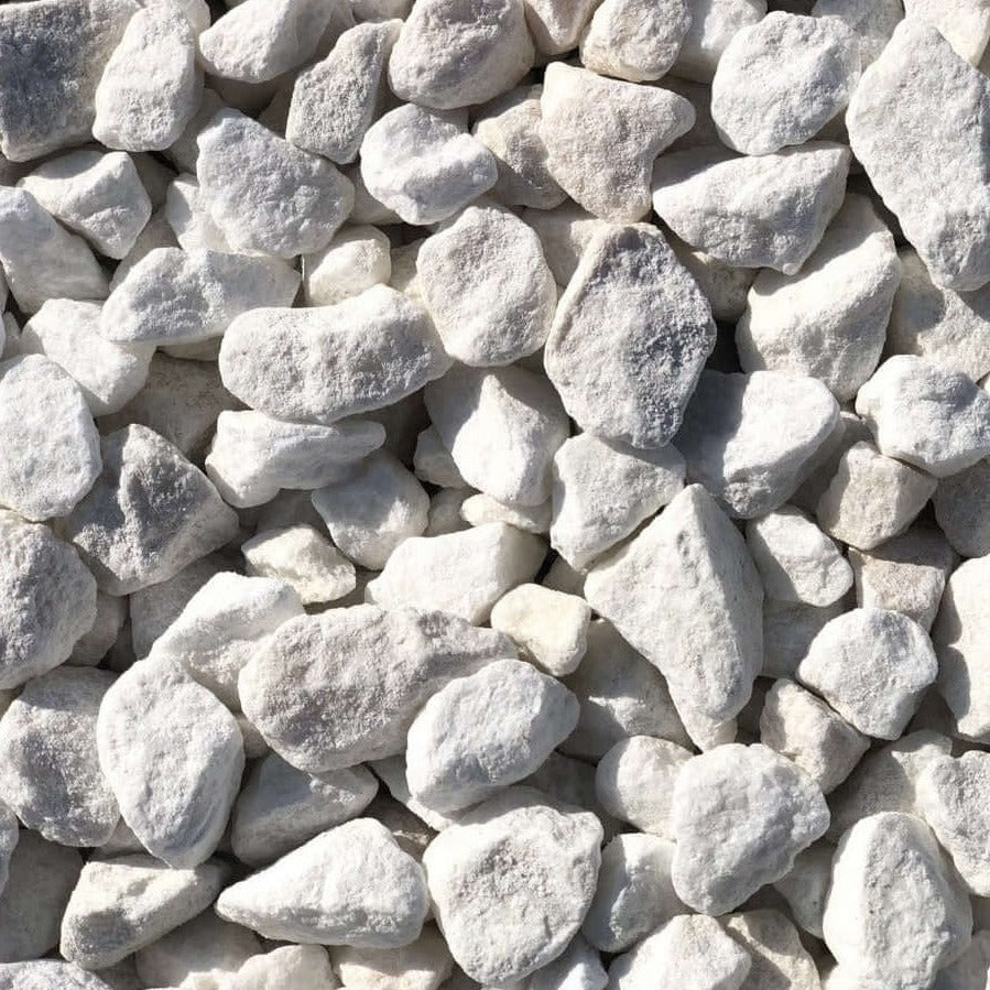 White Grava Rocks Tipos De Grava Para Patios